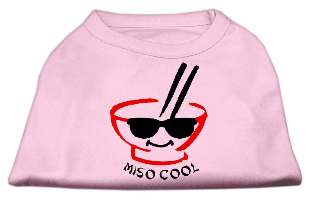 Miso Cool Screen Print Shirts Pink XS (8)