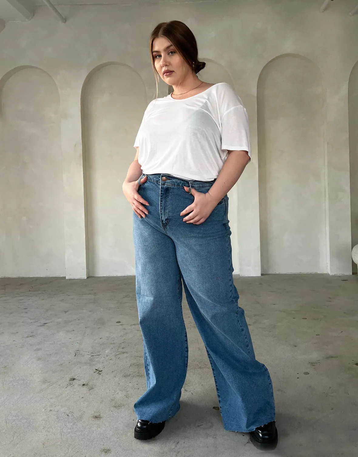 Plus Size Wide Leg Jeans