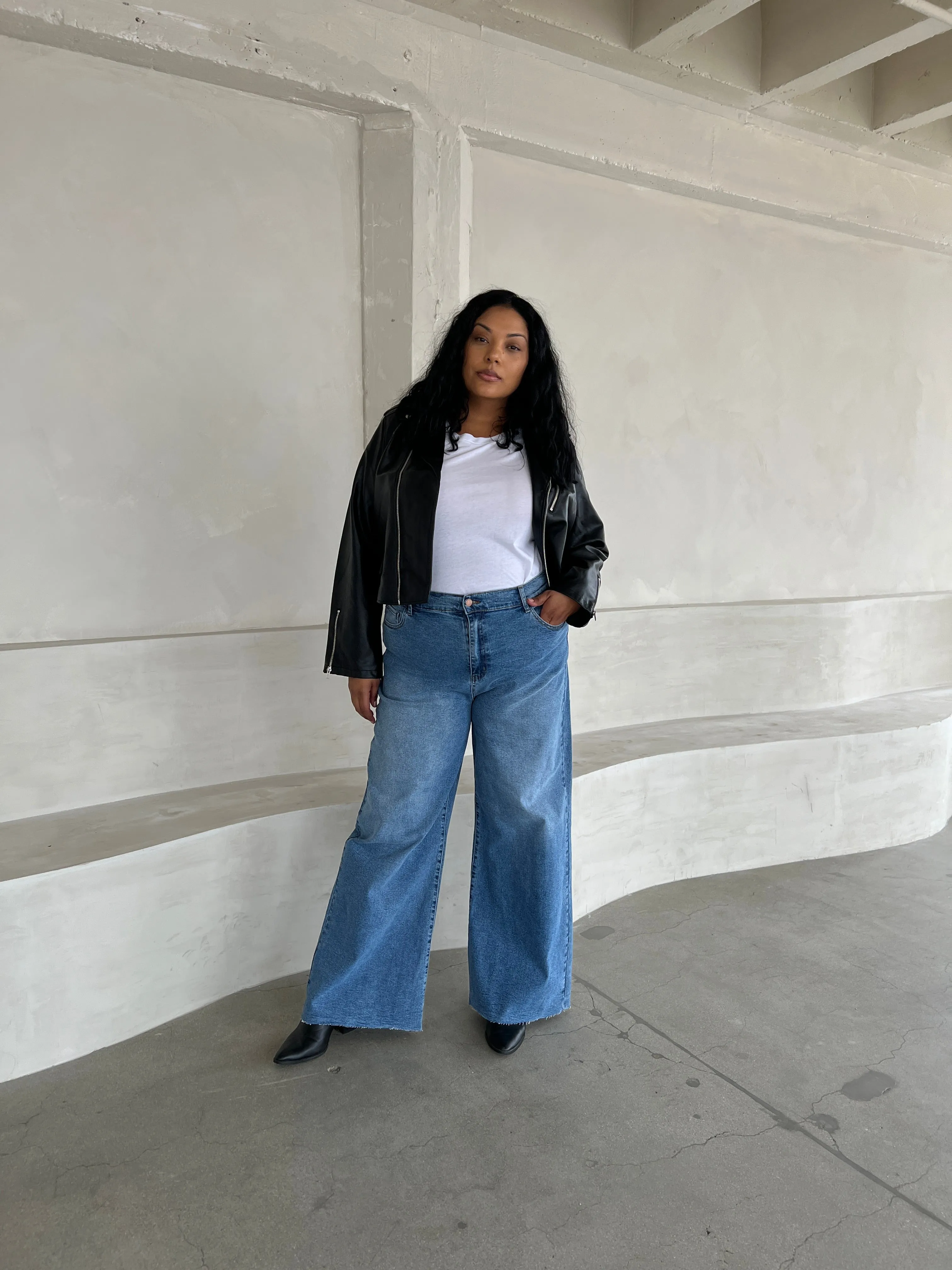 Plus Size Wide Leg Jeans