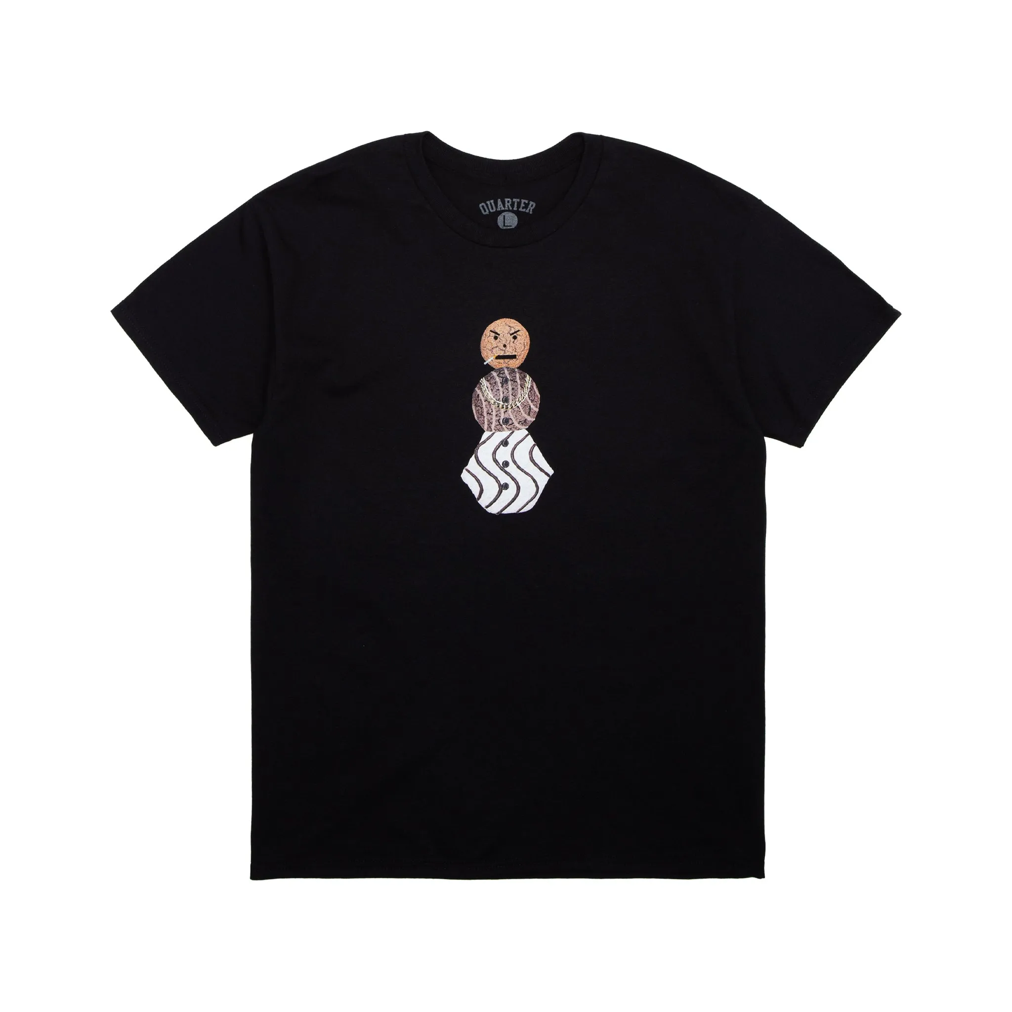 Quartersnacks Front Snackman Tee Black