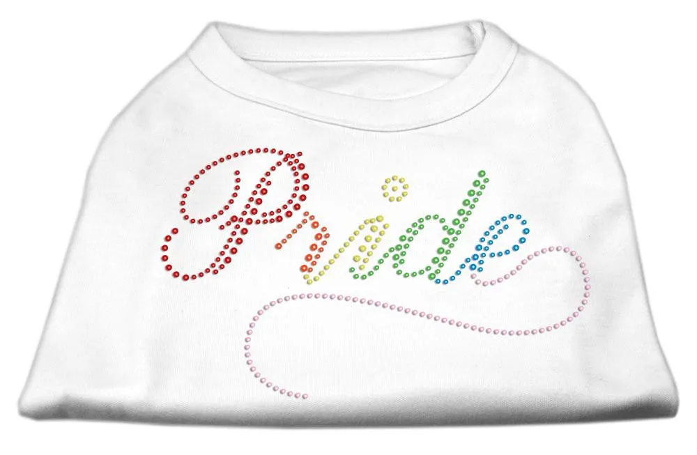 Rainbow Pride Rhinestone Shirts White L (14)