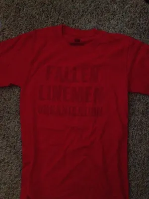 Red Fallen Linemen Org Shirt