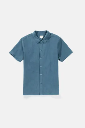 Rhythm Classic Linen Ss Shirt - MINERAL BLUE