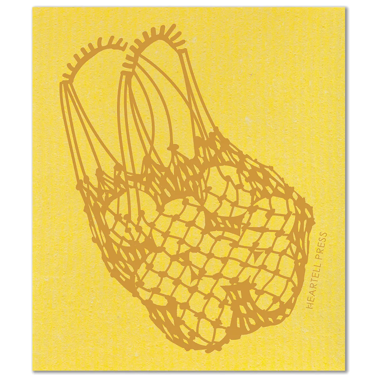 Screen Printed Yellow Lemons Sponge Cloth