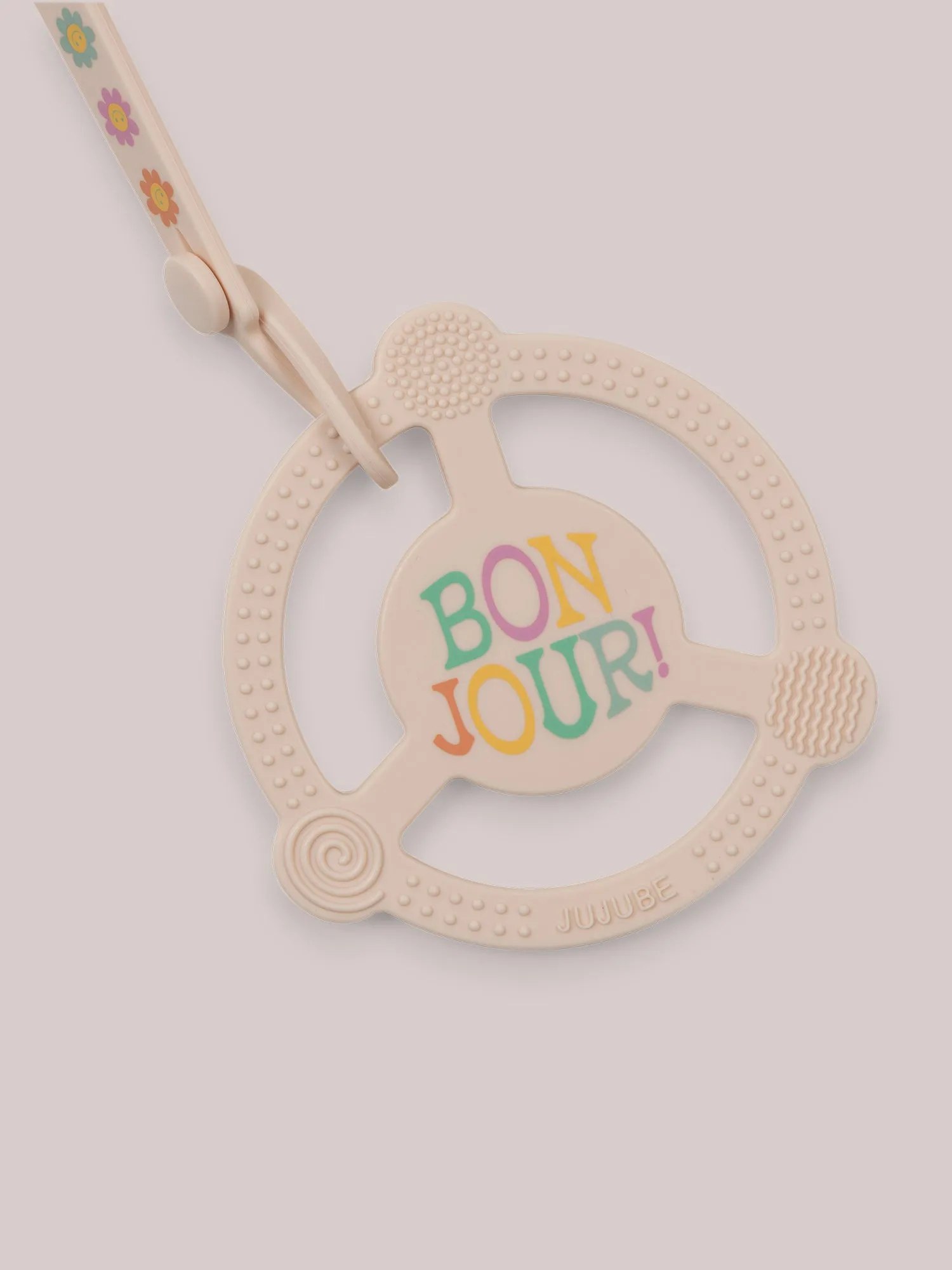 Silicone Teether Ring & Detachable Clip - Bonjour Bébé