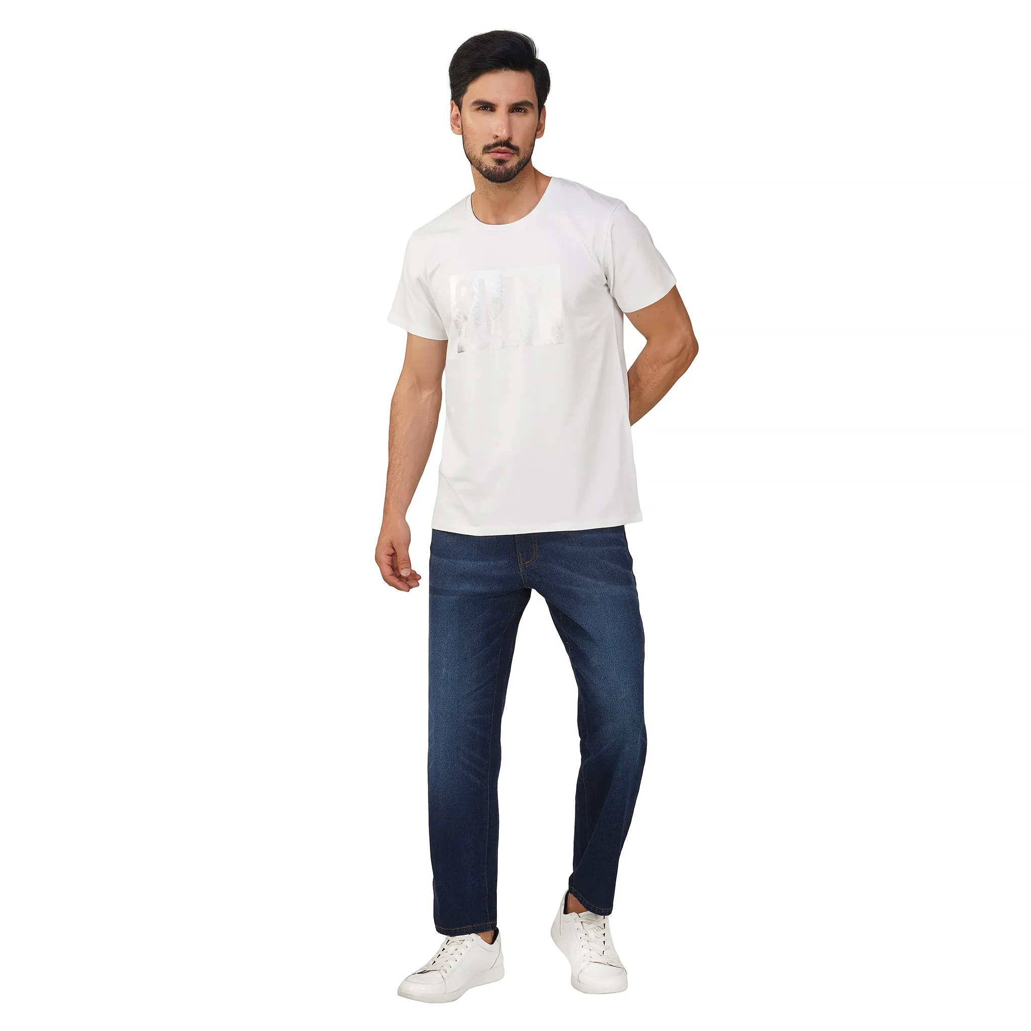 SLAY. Men's Enzyme Wash Denim Lycra Jeans