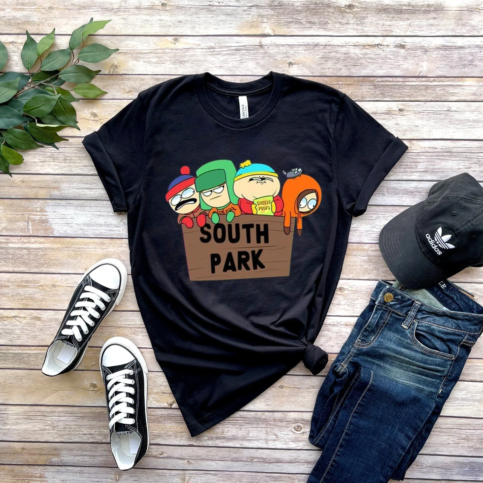 southpark characters on a fence  , southpark t shirt