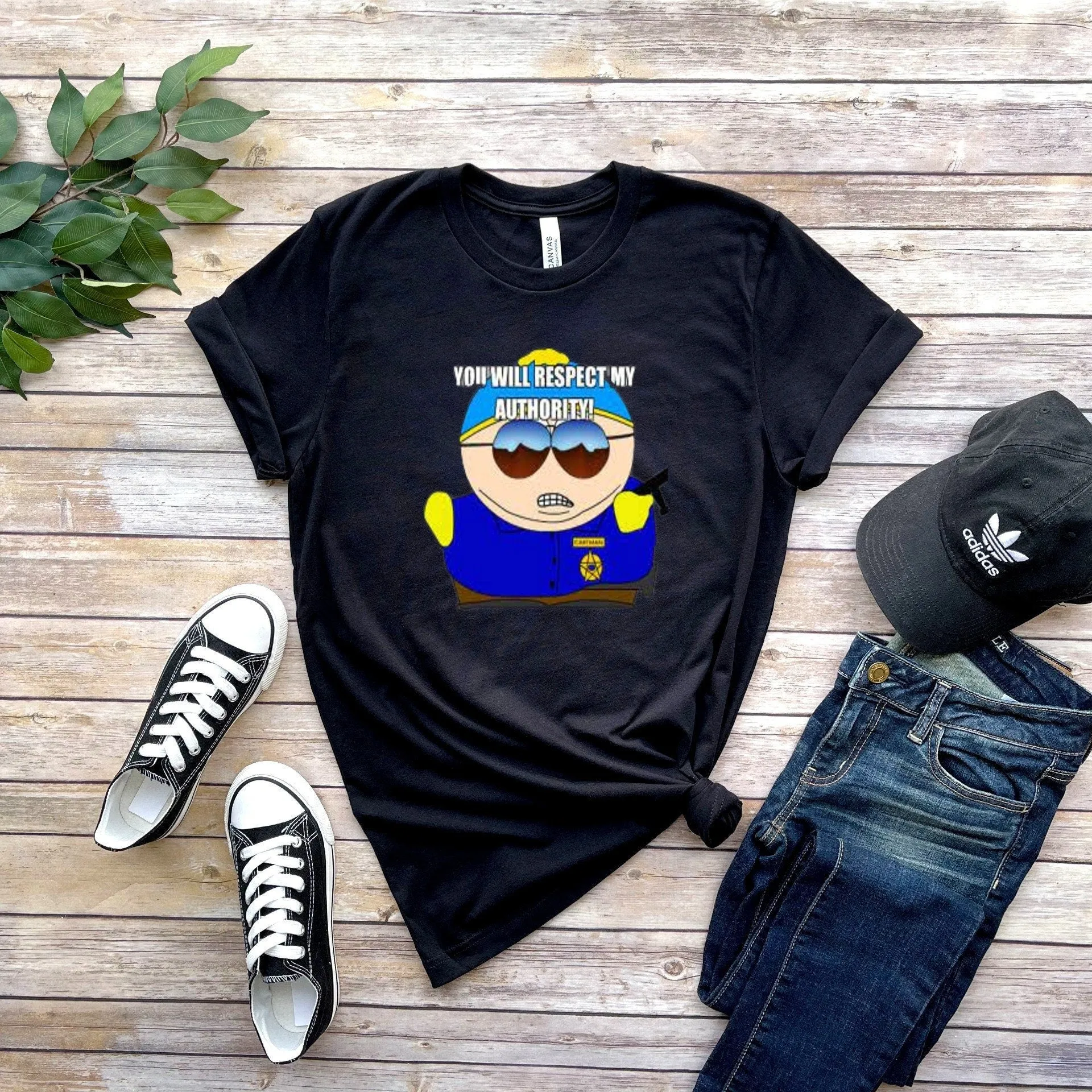 southpark eric cop you will respect my authoritah shirt