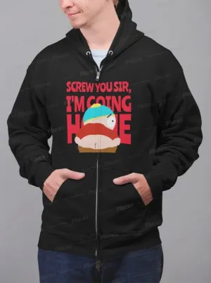 southpark hoodie ,  screw you sir iam going home ,southpark clothing  , animated cartoon,90s hoodie  ,gift for fans of southpark