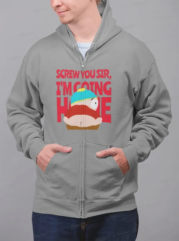 southpark hoodie ,  screw you sir iam going home ,southpark clothing  , animated cartoon,90s hoodie  ,gift for fans of southpark