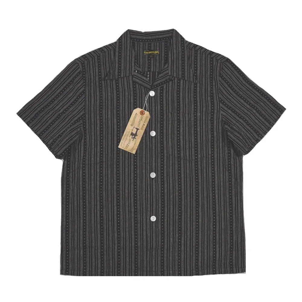 Striped Camp Lounge Shirt with Retro Short Sleeves - Casual Style