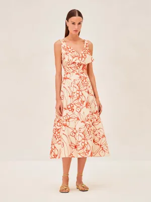 Vermeer Dress Coral