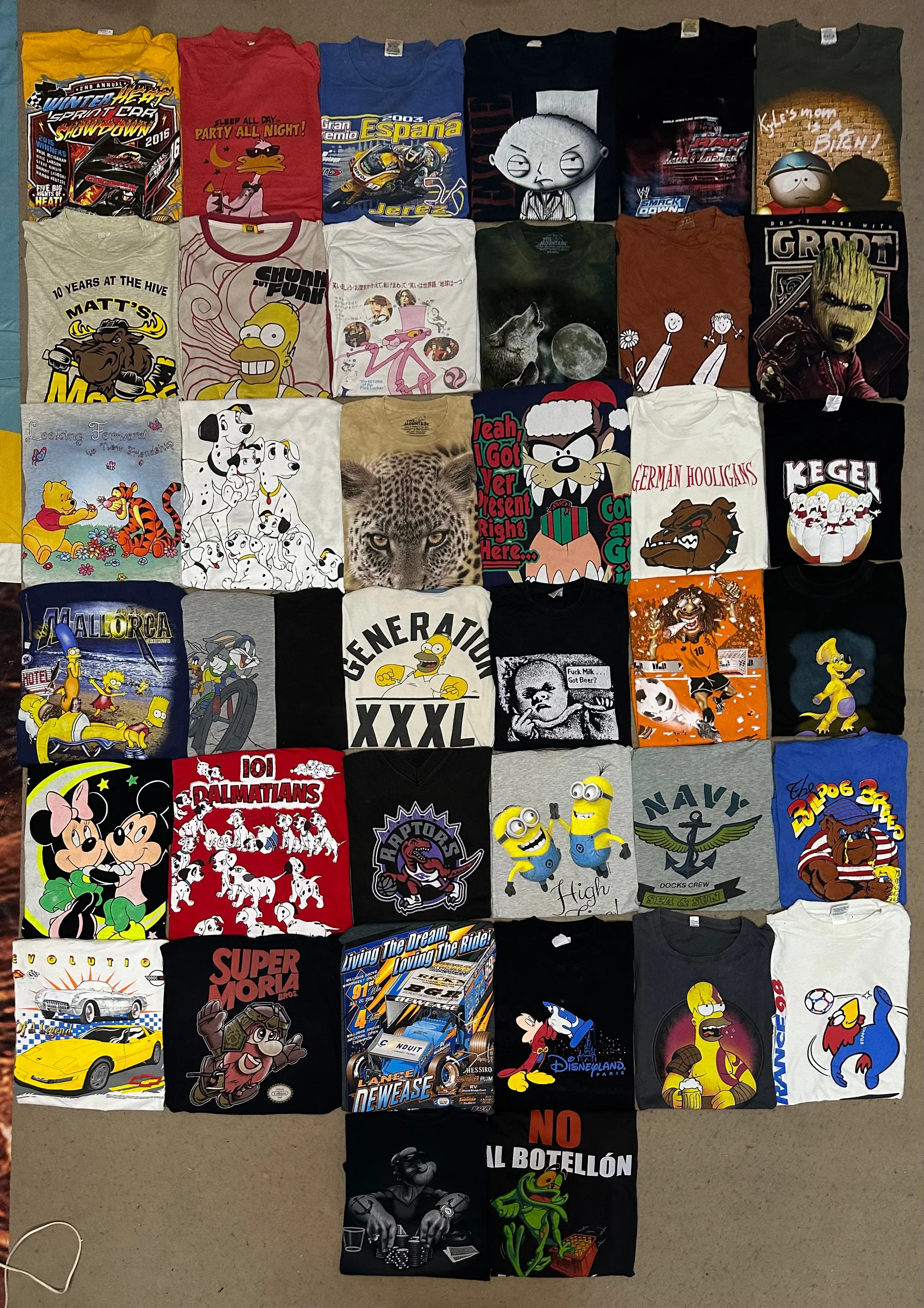 vintage cartoon mix tshirts 39 piece