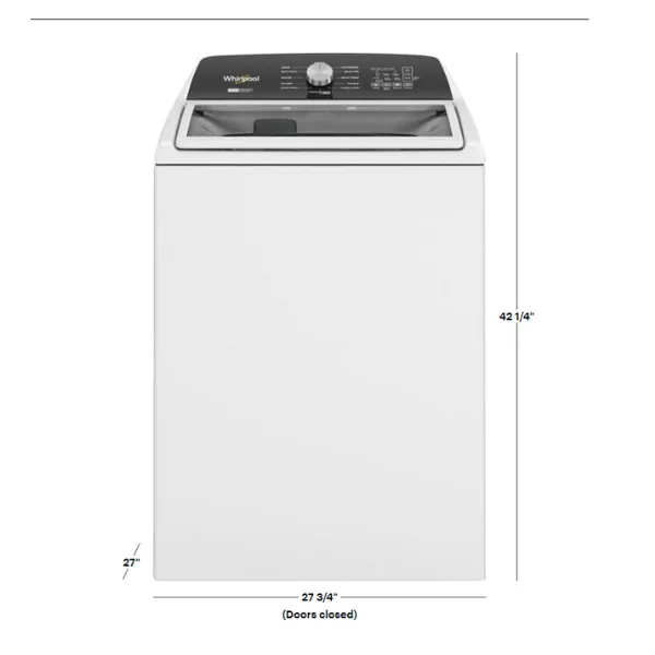 Whirlpool 2 in 1 Removable Agitator 4.7-cu ft High Efficiency Impeller and Agitator Top-Load Washer (White)  Model #WTW5057LW